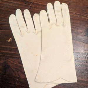VINTAGE Cream Gloves - XS